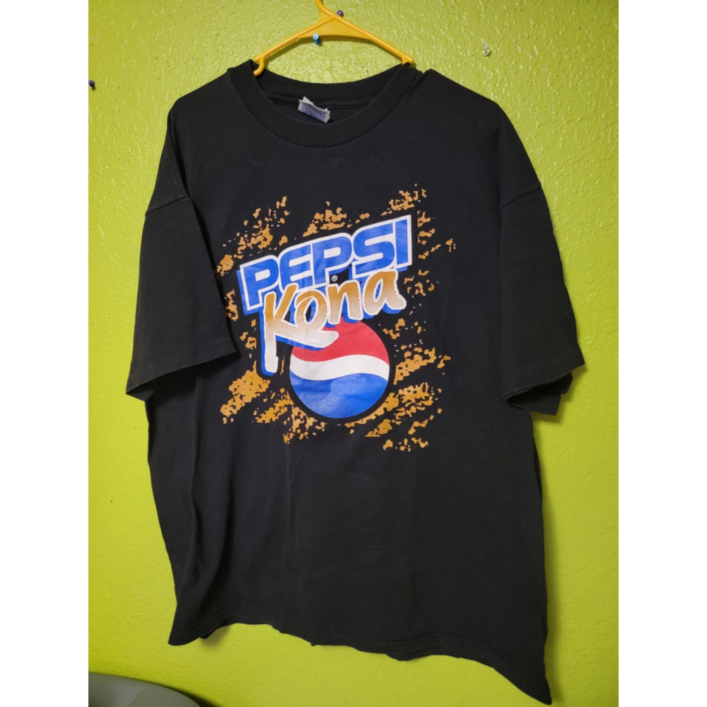 Vintage 90s Pepsi Kona Promo Shirt Mens XL Black Single Stitch 1996-1997 Hanes